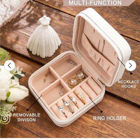 Jewelry - Personalized Leather Travel Jewelry Box with Name Portable Jewelry Case